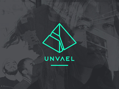 Unvael 3d branding custom type gems logo music polygon pyramid type unvael website