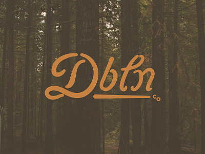 Dbln Co. branding co custom dbln hand logo script type