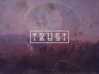 TRUST (Dark) album artwork double exposure geo music photography type vinyl