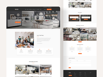 Kitchen website 2020 czech design furniture kitchen minimalism modern orange and black product design ui uiux webdesign website