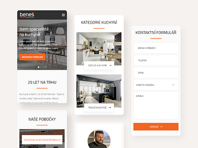 Kitchen website 2020 czech design furniture kitchen minimalism mobil version modern product design ui uiux webdesign website