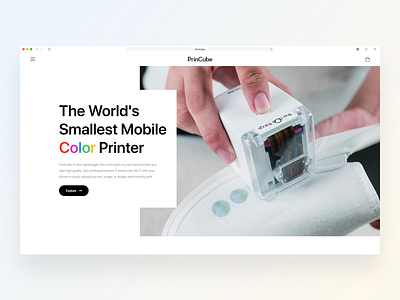 Printcube 2020 clean design czech design minimalism modern product design startup startup website ui uiux webdesign website