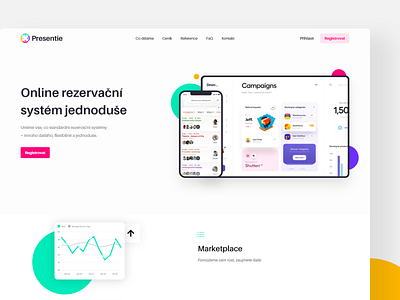 Startup landing page