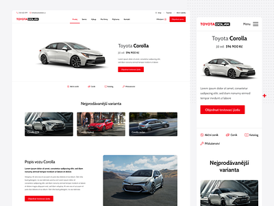 Toyota 2020 car dealer car dealer website car website design minimalism mobile car website mobile fisrt modern toyota toyota website ui webdesign website