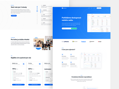 Check your website blue website clean design czech design minimalism modern product design startup ui uiux webdesign website