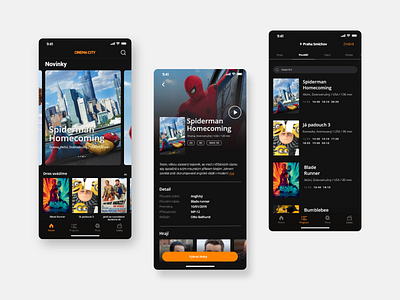 Cinema City app concept app app concept app design cinema app cinema city design ui ux