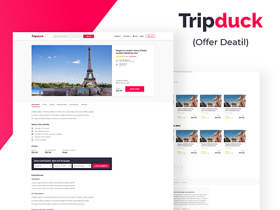 Trip Duck offer detail design offer detail travel website trip website ui webdesign website