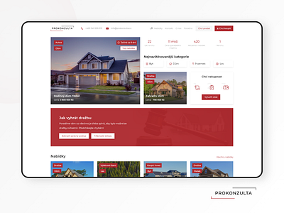 Prokonzulta auction auction website concept czech design modern ui uiux webdesign website