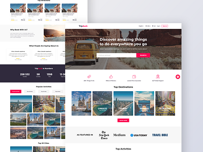 TripDuck - homepage design explore product design startup travel traveling ui webdesign website