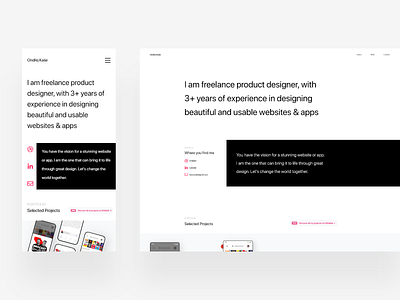 Minimalist design portfolio 2020 2020 trend app design black and white clean design minimalist mobile mobile version portfolio product design ui uiux webdesign website