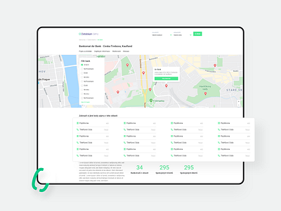 Databázevšeho 2020 atm dashboard design find find car services finder finding green map modern product design search for anything travel ui webdesign website white space