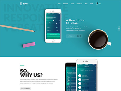 Blake PSD | Landing APP free psd free psd design free psd template