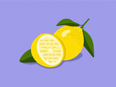 Lemon color design fruit graphic illustration lemon pattern purple yellow