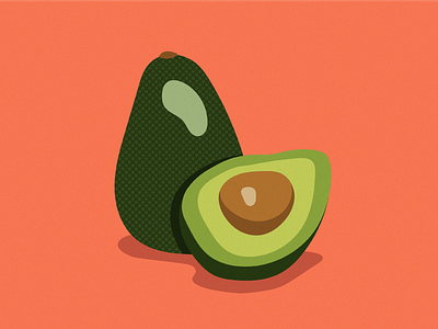 Avocado avo avocado color design fruit graphic green illustration orange pattern