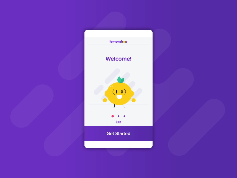 Lemondrop - Mobile App UI Design app app animation concept app file storage interaction lemon lemondrop mobile menu onboarding profile settings page ui ux ui