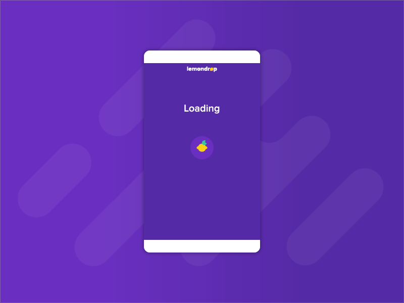 Lemondrop - Mobile Load Screen animation drip interactive lemon lemonade loading loading page loading screen mobile mobile app design squeeze ui ui animation ui ux