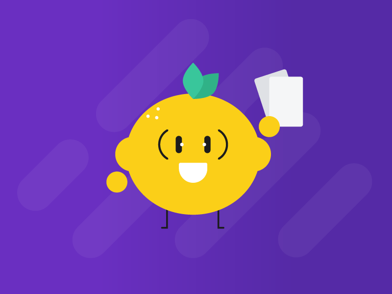 Lemondrop - Character Design bounce character character animation cute gif lemon mobile app motion papers reminder upload