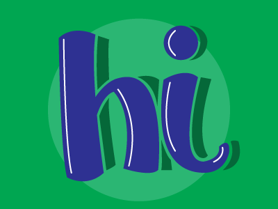 Hi illustration lettering