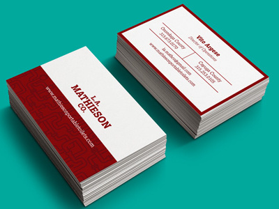 Business Cards for L.A. Mathieson Co.