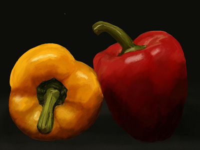 Yellow & Red autodesk sketchbook digital drawing digitalart illustration still life