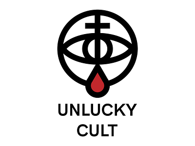 Unlucky Cult Logo blood branding cross death design eyes illustrator logo red vector