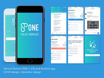 Service partner ONE iOS app app ui