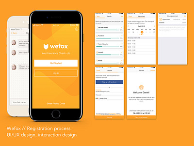 Wefox registration process app design ui design ux design