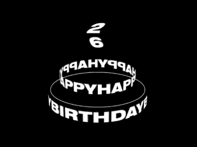 It’s my Birthday! 26 birthday happy birthday motion graphic twentysix typography