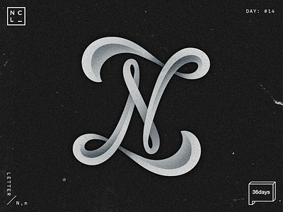 Letter N 36days n 36daysoftype 3d calligraphy graphic illustration letter number