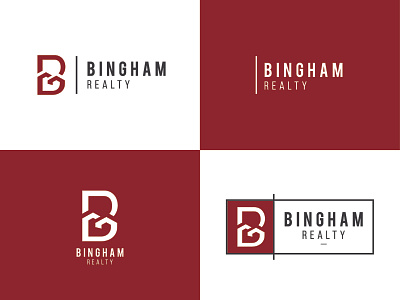 Bingham Realty branding design illustration logo type