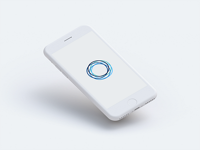 DailyUI_005 app blue circle logo white