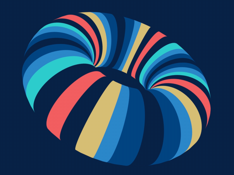 Geometric Moebius 3d after effect animation bank colors geometic gif illustration motion stripe