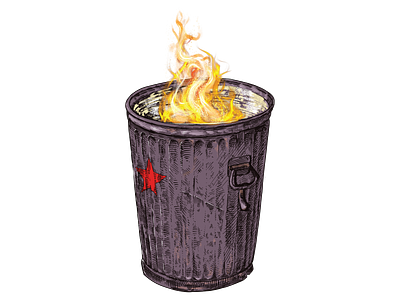 Hot Garbage 2020election hot garbage illustration art illustration digital procreate trash fire