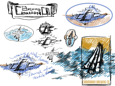 catamaran sketching and ideas