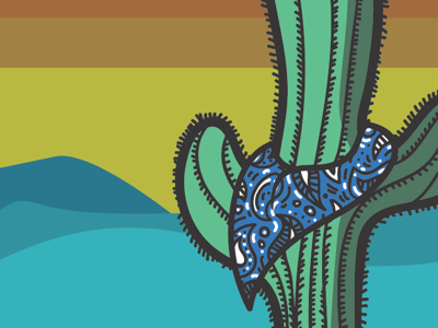 Crip cactus buttons illustration vector