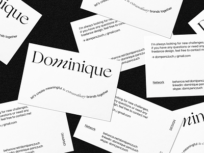 Dominique brandidentity branding editorial editorialdesign graphicdesign identity print system