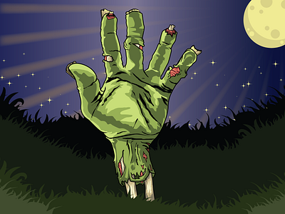 Zombie Hand adobe halloween halloween design hand illustration illustrator scary zombie zombies
