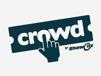 Crowd Logo blue concept crowd logo ticketing