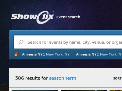 Event Search Prototype event prototype search