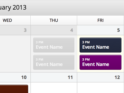 Event Calendar calendar events