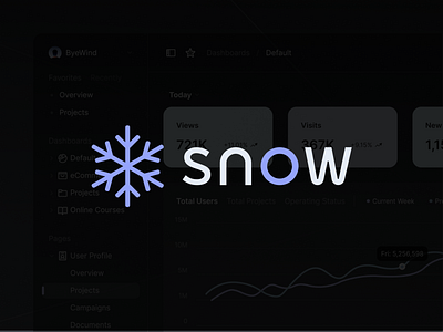 The new Logo for the Snow Dashboard UI Kit logo ui