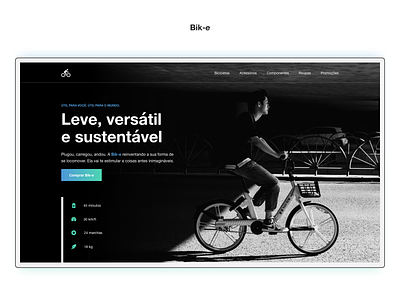 Bik-e - Site Concept [Web] adobe xd bike branding design interface minimal project ui design ux design web design
