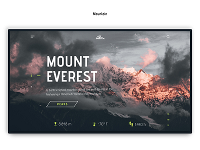 Mountain - Site Concept [Web] adobe xd design identity interface minimal site ui design ux design web design website