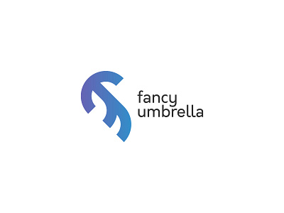 Fancy Umbrella clean icon identity logotype mark minimal symbol