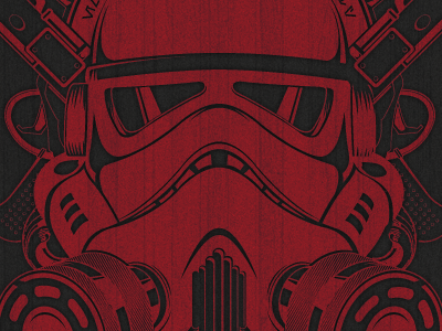 Stormtrooper t-shirt design graphic design illustration post apocalyptic star wars stormtrooper tee tshirt vector vintage wip