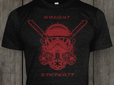 Stormtrooper Tshirt Black Red graphic design illustration post apocalyptic star wars stormtrooper tee tshirt vector vintage wip