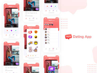 Dating App app chat dating datingapp design interace ios iphone x sticker ui ux