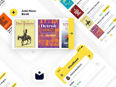 MindRead UI Design android app app design book design ios mobile app ui ux yellow