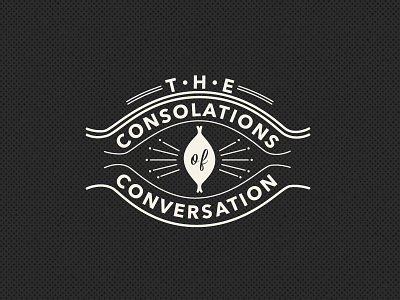 The Consolations of Conversation eye identity logo seal stamp