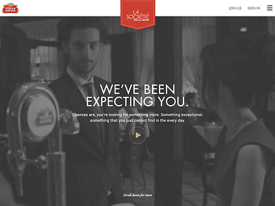 Stella Artois La Societe interface ui website design